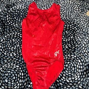 red GK elite leotard